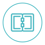 Notebook icon, symbolizing print design