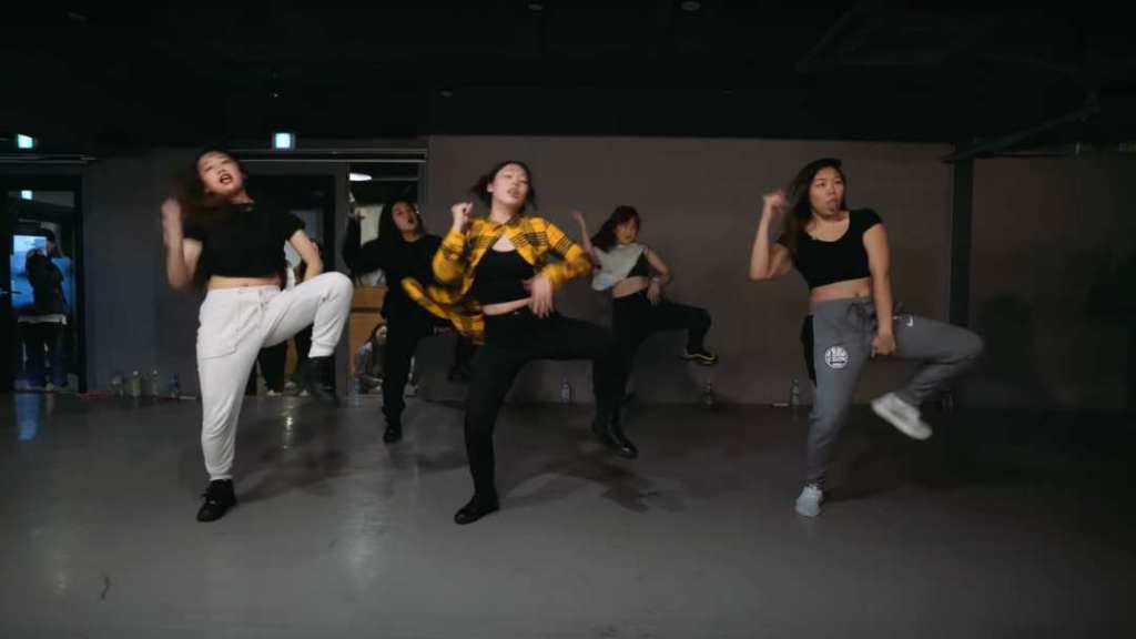 dancers at 1million dance studio in seoul, korea in a jiyoung youn choreography class